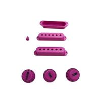 Parti per chitarra Coperture e manopole pickup single coil rosa rossa Coperture pickup per chitarra 1 interruttore manopole a 2 toni parti di chitarra(3/4)