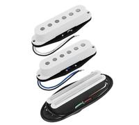 Parti per chitarra elettrica 3 Pezzi Alnico 5 SSS Pickup Per Chitarra Set Pickup Single Coil E Pickup Hot Dual Rails Per Parti Di Chitarra Elettrica Bianco