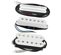 Parti per chitarra elettrica 3 PZ Alnico 5 Dual Rails Pickup Single Coil Humbucker Pickup Set Bianco Per Parti Di Chitarra Elettrica SSH HSS
