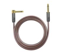 Parti per chitarra elettrica ad angolo retto con cavo da 6,35 mm | Questo cavo è versatile e adatto a un'ampia gamma di strumenti musicali.(12m)