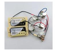 Parti per chitarra elettrica Zebra Black Yellow Frame Alnico 5 Humbucker Pickup Pickup Per Chitarra Elettrica Con Set Di Cablaggi (Color : Yellow)