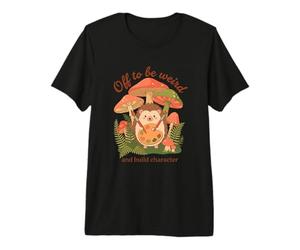 Parti per Essere Strano e Costruire Il Personaggio di Hedgehog Cottagecore Maglietta Premium