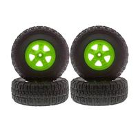 Parti Per HPI Per Kyosho Per Redcat Per Arrma 1/10 4 Pezzi 120MM Pneumatici In Gomma Cerchioni Set RC Short Course Truck Parts(Green,B)