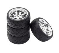 Parti Per HSP Per Redcat Per HPI Per Tamiya Exceed 1/10 RC Touring Car 144001 94123 94122 CS 4 Pezzi 66 Mm Pneumatici Strada Cerchioni Mozzo Esagonale 12 Mm