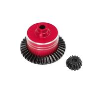 Parti Per Tamiya Per TT02 Per TT02B Per XV02 1/10 RC Auto Parti Di Aggiornamento Accessori Custodia Differenziale In Metallo Con Ingranaggio Principale In Acciaio Spur Gear(Red)