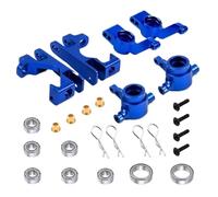 Parti per Traxxas per Slash 4X4 1/10 1 Set di Blocco Sterzo in Metallo Blocco Sterzo Mozzo di per Tipo C Staffa Perno Ruota con Cuscinetto Sfere Parti Auto RC(Blue)