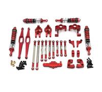 Parti Per Wltoys 12429 1/12 Ammortizzatore Asta Sterzo Kit Coppa Telecomando Crawler Accessori Auto Parti Di Aggiornamento In Metallo(Red)