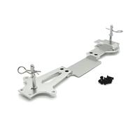 Parti Per Wltoys 144001 144002 144010 144016 144018 1/14 RC Auto Per RIaarIo Metallo Secondo Piano Piastra Di Bordo Con Il Corpo Di Montaggio Post Parti Di Aggiornamento(Silver)