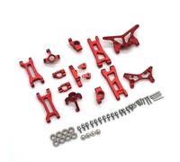 Parti Per Wltoys 244016 Per LOSI Micro-B 1/24 2WD Per Buggy RTR Metallo Per Forcellone C Per Sedile Coppa Dello Sterzo Parti Della Ruota Posteriore Set Da 7 Pezzi(Red)