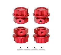 Parti Rc Per ARRMA 4S Per KRATON Per OUTCAST V2 Per MOJAVE Per BLX 1/8 1/10 4 Pezzi Adattatore Esagonale Per Mozzo Ruota Da 17 Mm Parti Di Aggiornamento Accessori(Red)