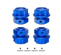 Parti Rc Per ARRMA 4S Per KRATON Per OUTCAST V2 Per MOJAVE Per BLX 1/8 1/10 4 Pezzi Adattatore Esagonale Per Mozzo Ruota Da 17 Mm Parti Di Aggiornamento Accessori(Blue)