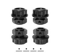 Parti Rc Per ARRMA 4S Per KRATON Per OUTCAST V2 Per MOJAVE Per BLX 1/8 1/10 4 Pezzi Adattatore Esagonale Per Mozzo Ruota Da 17 Mm Parti Di Aggiornamento Accessori(Black)