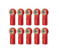 Parti RC per Axial per SCX10 D90 per Tamiya CC01 1/10 RC Crawler Car Truck Model Parts M4 Metal Link Rod Ends Ball Heads Accessori per Auto 10 Pezzi(Red)