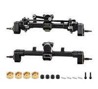 Parti RC Per Axial Per SCX24 1/24 Assale Alluminio Ottone Alloggiamento Dell'assale Anteriore Posteriore Con Ingranaggi Acciaio Albero Trasmissione Parte Cingolato RC(Black)