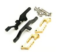 Parti Rc Per D90 II 1/10 Supporto Servo In Metallo Asse Sedile Base Con Asta Trazione Superiore RC Crawler Car Upgrade Riparazioni Sostituzioni Accessori(Black)