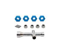Parti Rc Per Hyper GO Per MJX Per SCY 1/14 1/16 Chiave A Bussola Esagonale Strumenti Riparazione Adattatore Per Mozzo Ruota 12 Mm Combinatore Vite Dado Ricambi Auto RC(Blue)