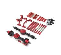 Parti RC Per MN D90 D91 D96 Per MN98 Per MN99S MN45 RC Car Parti Aggiornamento Assale Anteriore Posteriore In Metallo Per Telaio Barra Collegamento Trazione Supporto Set(Red1)