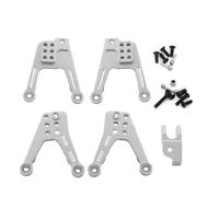 Parti Rc Per SCX10 II 90046 90047 1/10 RC Car CNC Alluminio Lega Supporto Ammortizzatore Torri RC Crawler Parti Di Aggiornamento(Silver)