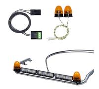 Parti RC Per Tamiya Per Scania 770S Per Volvo FH16XL Per Benz 1/14 RC Truck Lampada Di Ingegneria Rotante Gialla Escavatore Bulldozer