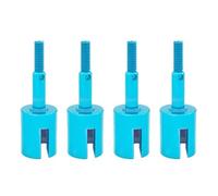 Parti Rc Per Tamiya Per TT01 TT01E Per TT02 Per TT02B 51006 9005713 1/10 4PCS Assi Alluminio Asse Ruota Tazza Modello RC Auto Parti Di Aggiornamento(Blue)