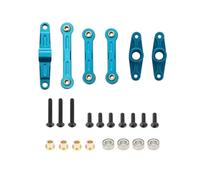 Parti RC per Tamiya per TT02 1/10 RC Drift Car Upgrade Parts Set di Collegamenti per Il Montaggio dello Sterzo A Manovella con Cuscinetto A Sfere in Metallo(Blue)