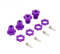 Parti Rc Per Traxxas Per E-Revo Per Revo 3.3 Per E-Maxx Per Summit Per Slayer Per Pro 4X4 1/10 4 Pezzi Dado Esagonale Mozzo Ruota Scanalato Da 17 Mm Monster Truck RC(Purple)