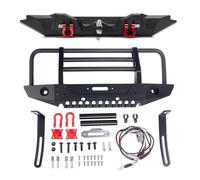 Parti RC Per TRX-4 1/10 Paraurti Anteriore Posteriore In Metallo Con Supporto Per Verricello Leggero RC Crawler Car Accessori Di Ricambio(Front and Rear)