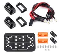 Parti RC Per TRX4 Per Axial Per SCX10 1/10 Luci Quadrate Bianche/rosse/arancioni 12 Mm/18 Mm Faretti Faro Ricerca Fanale Posteriore Accessori L'aggiornamento Auto RC(Orange,18mm)
