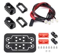 Parti RC Per TRX4 Per Axial Per SCX10 1/10 Luci Quadrate Bianche/rosse/arancioni 12 Mm/18 Mm Faretti Faro Ricerca Fanale Posteriore Accessori L'aggiornamento Auto RC(Red,18mm)