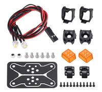 Parti RC Per TRX4 Per Axial Per SCX10 1/10 Luci Quadrate Bianche/rosse/arancioni 12 Mm/18 Mm Faretti Faro Ricerca Fanale Posteriore Accessori L'aggiornamento Auto RC(Orange,12mm)