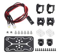 Parti RC Per TRX4 Per Axial Per SCX10 1/10 Luci Quadrate Bianche/rosse/arancioni 12 Mm/18 Mm Faretti Faro Ricerca Fanale Posteriore Accessori L'aggiornamento Auto RC(White,12mm)
