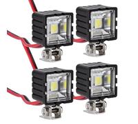 Parti RC Per TRX4 Per TRX6 Per Axial Per SCX10 90046 Per Wraith RR10 VS4-10 Per Redcat Gen8 1/10 Luci Fari Anteriori Luminosi Faretti RC Crawler Car(Round 4LED)