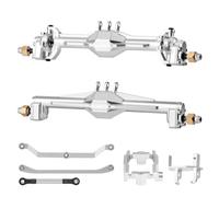 Parti RC Per TRX4M 1/18 Assali Ottone 10 Mm Set Con Due Supporti Servo Collegamenti Aggiornamento Modello Accessorio Riparazione Assemblaggio Modificato Sostituisci(Silver)