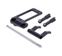 Parti Rc Per VP Per Capra F9 Per LCG 1/10 Asse Anteriore CNC BAT Servo Mount Con Kit Sterzo Idraulico RC Crawler Car Portal Chassis Parti Fai Da Te(Black)