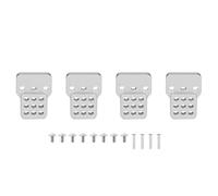 Parti Rc Per WPL C14 C24 C34 C44 C54 4 Pezzi Staffa Montaggio Ammortizzatore Regolabile In Metallo Estensore Accessori Aggiornamento Auto RC Per Seat(Silver)