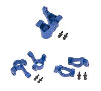 Parti Ricambi RC Per Traxxas Per LaTrax Per Teton 1/18 6 Pezzi Blocco Sterzo Anteriore Metallo Caster Supporto Per Perno Posteriore Parti Aggiornamento Per Auto RC(Blue)