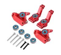 Parti Ricambi RC Per Traxxas Per Slash Per Rustler 1/10 Blocchi Sterzanti Anteriori Metallo Blocco Caster Supporti Per Mozzi Posteriori Accessori Per Auto RC(Red)