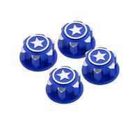 Parti Ricambi RC Per Traxxas Per X-Maxx/Summit/E-Revo Per ARRMA 1/8 RC Trucks 4 Pezzi Dadi Esagonali Per Ruote In Alluminio Da 17 Mm - Antipolvere E Antiscivolo(Blue)