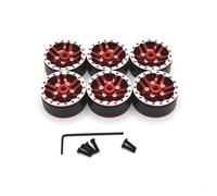 Parti Ricambi RC Per WPL Per JJRC Per Feiyu 1/16 RC Car Parts Aggiornamento E Modifica In Metallo Del Mozzo Pneumatico A Sei Ruote Motrici(Red)