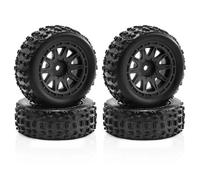 Parti Riparazione RC Per Arrma 2S Per Typhon Per Grom Per Traxxas 1/18 Rc Auto 4 Pezzi 55A Mozzi Ruota In Gomma Stile Mulino A Per Vento Per Lupo Dente Pneumatici Aggiornamento