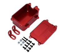 Parti Riparazione RC Per Axial Per SCX10 1/10 Kit Telaio In Metallo Con Ricevitore Scatola Attrezzatura Parti Di Aggiornamento Per Cingolati RC(Red)