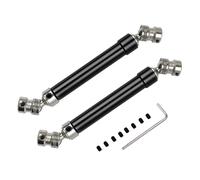 Parti Riparazione RC Per AXIAL Per SCX10 AX10 D90 TF2 Per HSP 1/10 2 Pezzi Albero Trasmissione Metallo Per Giunto Universale CVD 112-152 Mm Albero Di Ricambi Auto RC(Black)