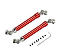 Parti Riparazione RC Per AXIAL Per SCX10 AX10 D90 TF2 Per HSP 1/10 2 Pezzi Albero Trasmissione Metallo Per Giunto Universale CVD 112-152 Mm Albero Di Ricambi Auto RC(Red)