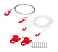 Parti Riparazione RC Per Axial Per SCX10 Per TRX4 D90 Per Tamiya Per Wraith CC01 1/10 RC Auto Parti Di Aggiornamento Rimorchio In Catena Gancio Traino Corda Verricello Grillo