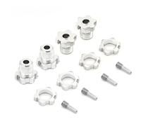 Parti Riparazione RC Per Traxxas Per E-Revo 3.3 Per E-Maxx Per Summit Per Slayer Pro 4X4 1/10 RC Monster Truck Parti In Alluminio Dado Mozzo Esagonale Ruota Scanalata 17 Mm(Silver)