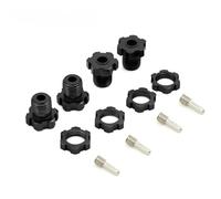 Parti Riparazione RC Per Traxxas Per E-Revo 3.3 Per E-Maxx Per Summit Per Slayer Pro 4X4 1/10 RC Monster Truck Parti In Alluminio Dado Mozzo Esagonale Ruota Scanalata 17 Mm(Black)