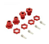 Parti Riparazione RC Per Traxxas Per E-Revo 3.3 Per E-Maxx Per Summit Per Slayer Pro 4X4 1/10 RC Monster Truck Parti In Alluminio Dado Mozzo Esagonale Ruota Scanalata 17 Mm(Red)