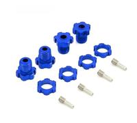 Parti Riparazione RC Per Traxxas Per E-Revo 3.3 Per E-Maxx Per Summit Per Slayer Pro 4X4 1/10 RC Monster Truck Parti In Alluminio Dado Mozzo Esagonale Ruota Scanalata 17 Mm(Blue)