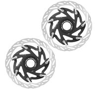 Parti Rotori Freno Moto Dischi freni per moto Rotore Centerlock per bici da 160 mm, rotore per freno a disco per bici da corsa MTB con dissipazione del calore da 140 mm(BLACK 160MM-2PC)