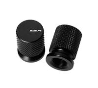 Parti tappo valvola Per Honda Forza 125 250 300 350 750 Accessori Moto CNC In Alluminio Valvola Della Gomma Porta Aria Stelo Tappi Di Copertura(Black)